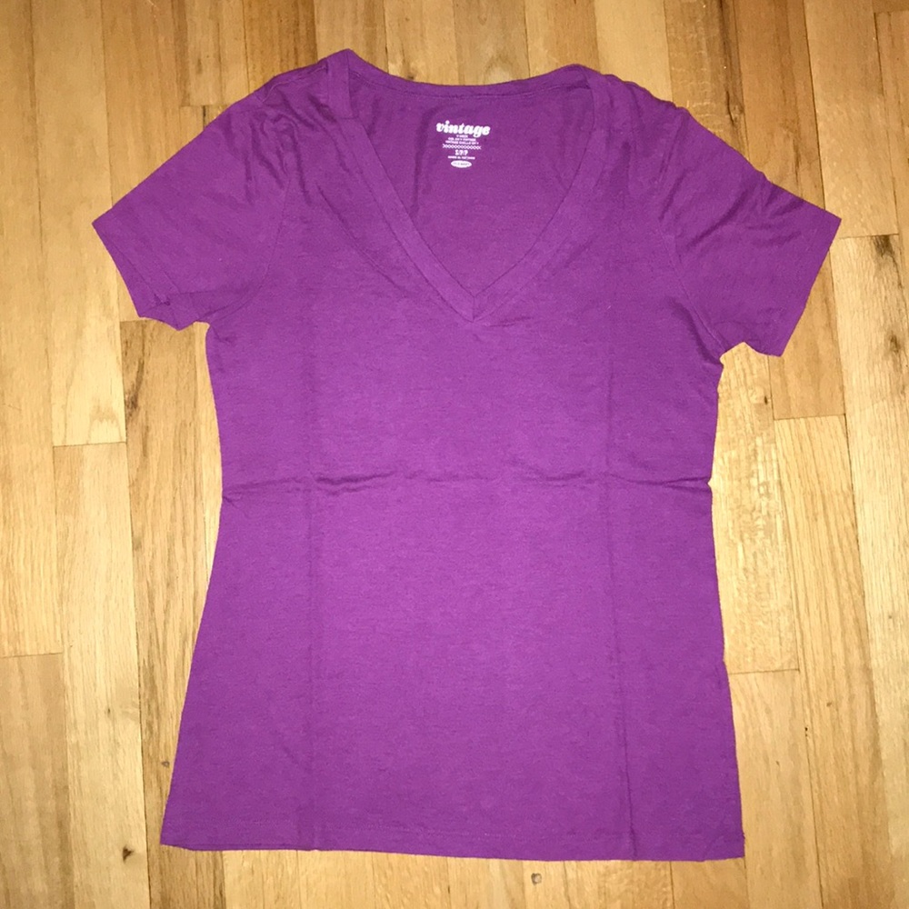 Purple V-Neck T-shirt